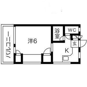 グリーンマンション(1K/5階)の間取り写真