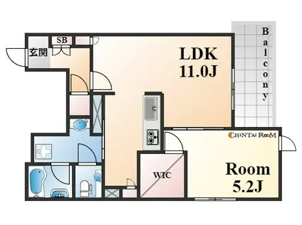 スリールオカモト(1LDK/1階)の間取り写真