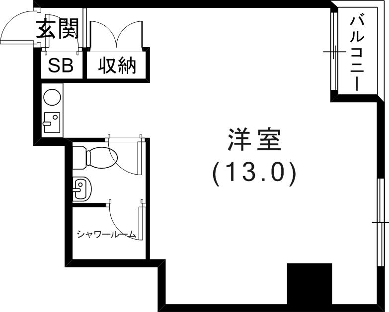 ネオアージュ神戸元町(1K/3階)の間取り写真