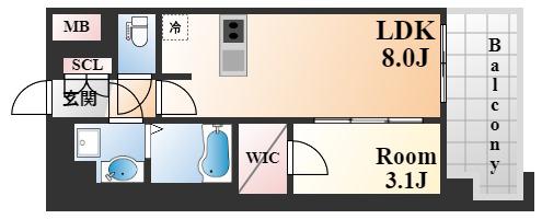 ARTIZA王子公園D.C(1LDK/5階)の間取り写真