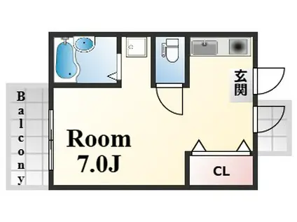 ラジャーコート王子公園(1K/3階)の間取り写真