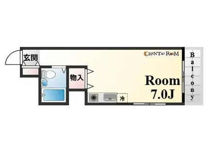エンゼルマリン元町(1K/4階)の間取り写真