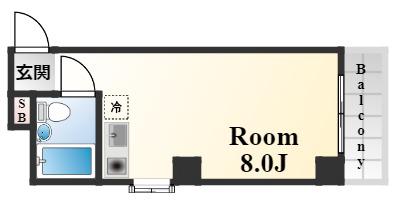 ダイドーメゾン御影Ⅵ(ワンルーム/3階)の間取り写真