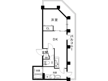 サンビルダープラス磯上ベース(1LDK/11階)の間取り写真