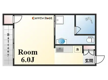 六甲台ベネフィック(ワンルーム/2階)の間取り写真