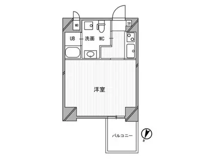 イーストヴィレッジ三宮(1K/4階)の間取り写真