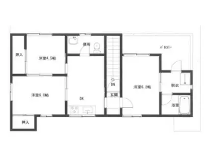 メゾン六甲高羽(3DK/3階)の間取り写真