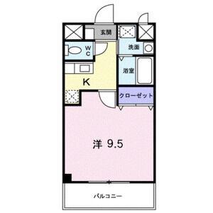 SPACE7OKAMOTO(1K/2階)の間取り写真