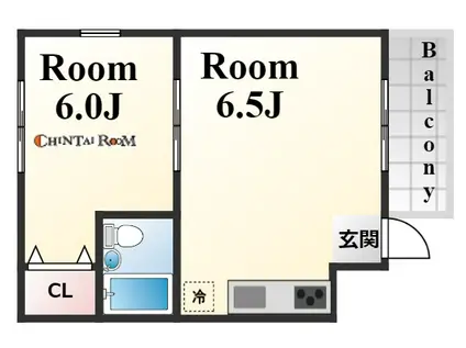 シティライフ相楽園(1DK/3階)の間取り写真