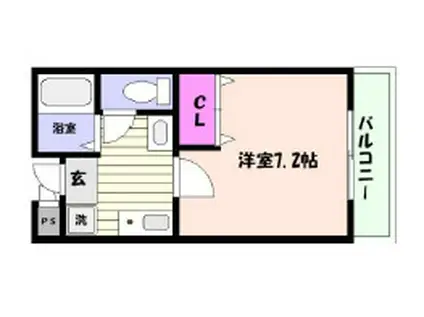 住吉VALORE2(1K/1階)の間取り写真