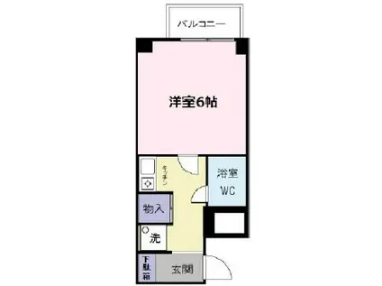 ランブラス芦屋(1K/3階)の間取り写真