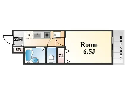 メゾンロージェ(1K/3階)の間取り写真