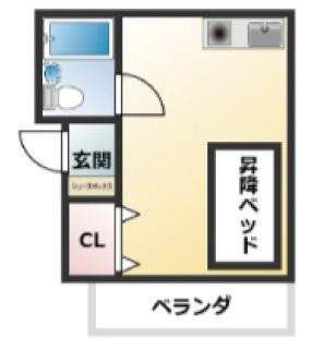 VILLA ETRENNE(ワンルーム/2階)の間取り写真