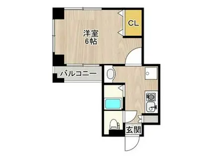 CITYSPIRE神戸元町2(1K/9階)の間取り写真