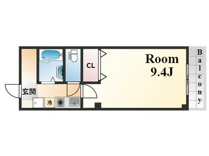 シティコート六甲(1K/1階)の間取り写真
