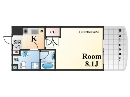 FORYOU神戸・灘(1K/5階)の間取り写真