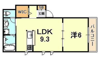 ブラザースメゾン(1LDK/1階)の間取り写真