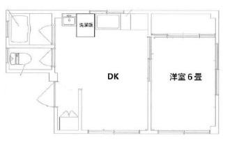 TSビル(2DK/2階)の間取り写真