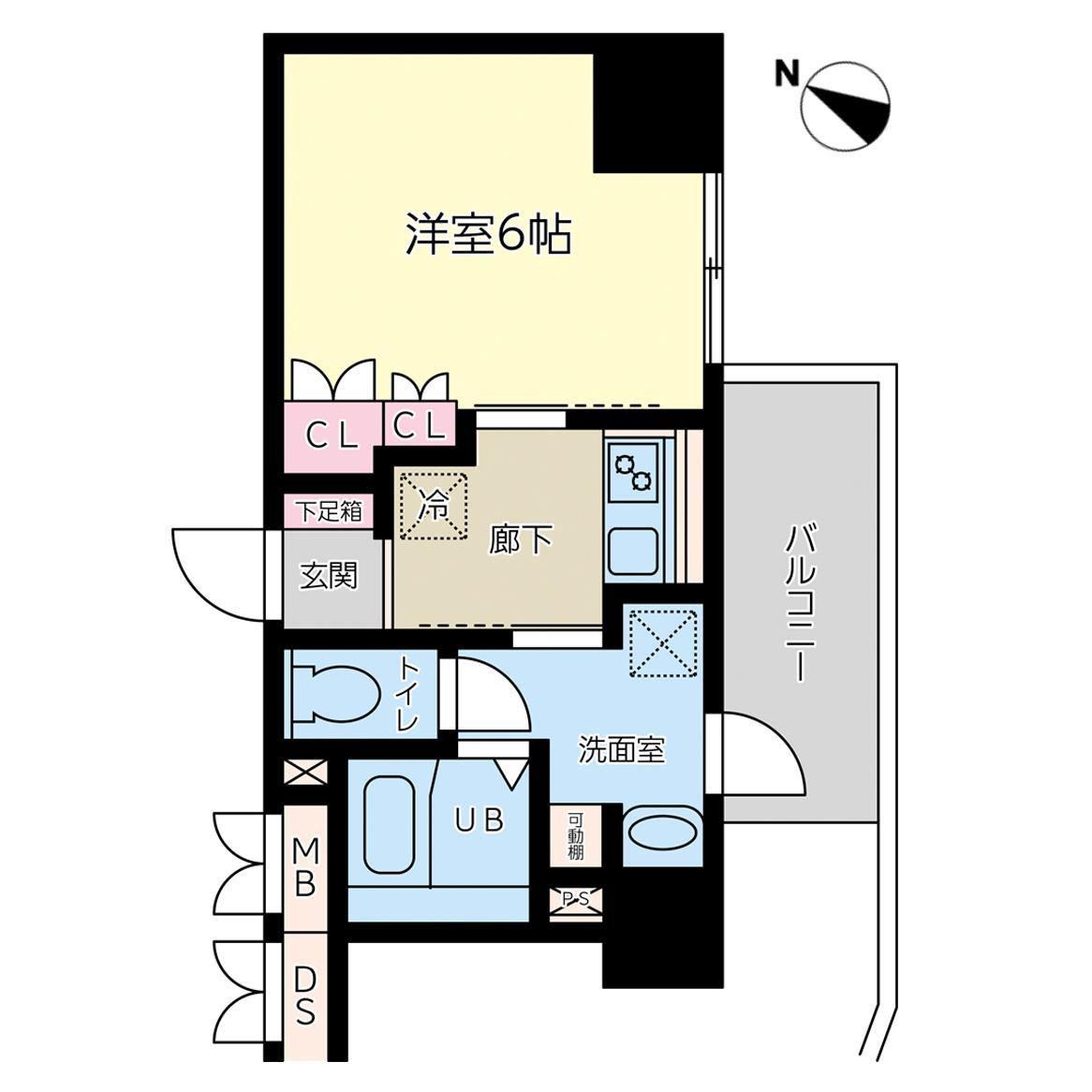 神戸元町NOAH(1K/7階)の間取り写真