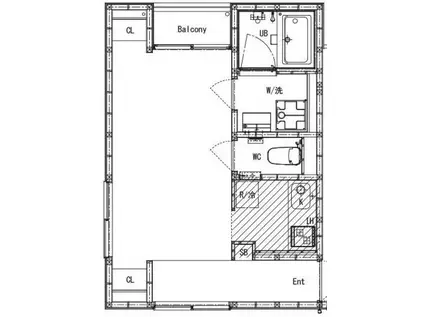 甲南山手AP(1K/2階)の間取り写真