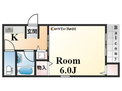 ハイエスト大倉山公園(1K/5階)の間取り写真