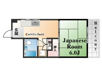 豊島マンション(1K/3階)の間取り写真