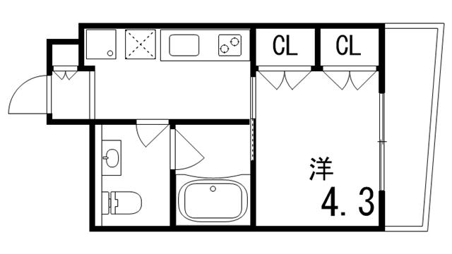 PH-4(1K/7階)の間取り写真