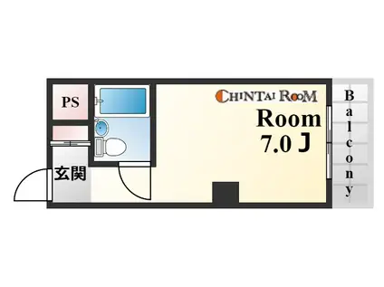 ラ・レジダンス・ド・エリール(ワンルーム/5階)の間取り写真