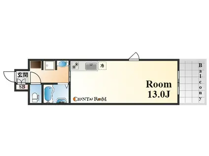 MAYA HAUS(ワンルーム/2階)の間取り写真