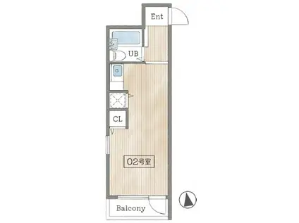 EXE・ASHIYA(ワンルーム/1階)の間取り写真