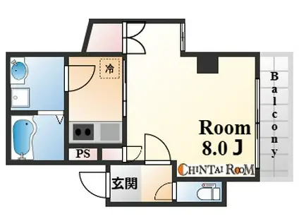 クレアール本山(1K/4階)の間取り写真