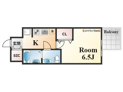 セレニテ神戸ミラク(1K/14階)の間取り写真