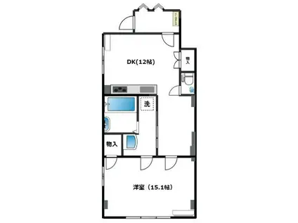 谷田ビル(1LDK/1階)の間取り写真