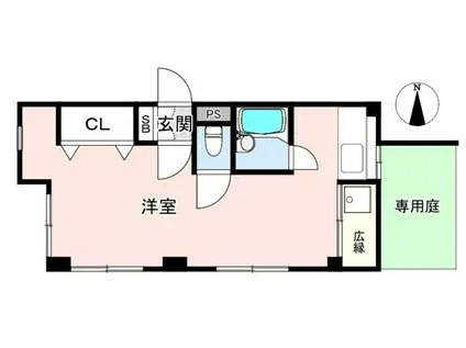 シティライフ中山手(ワンルーム/1階)の間取り写真