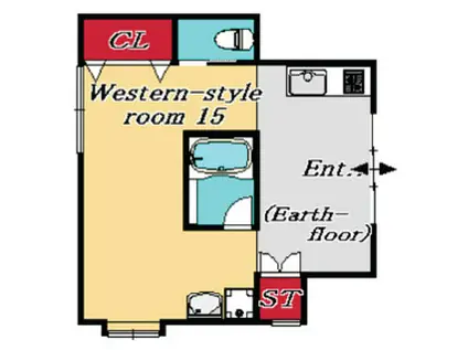 トアロードソラノマ(ワンルーム/1階)の間取り写真