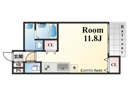 SDグランツ新神戸(1K/3階)の間取り写真