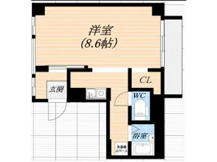 メルツ芦屋(1K/5階)の間取り写真