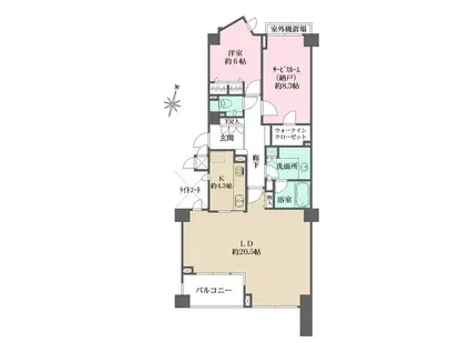 芦屋松ノ内パークハウス(2LDK/5階)の間取り写真