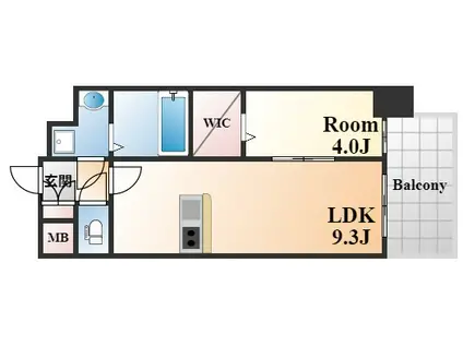 エスライズ神戸三宮山手通2番館(1LDK/7階)の間取り写真