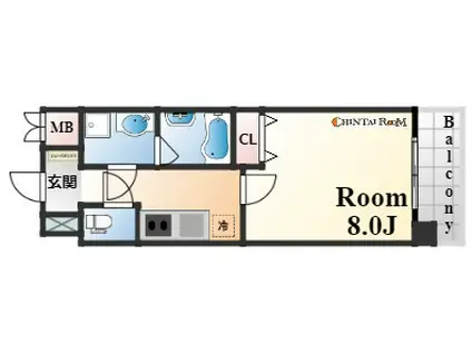 スプランディッド王子公園(1K/3階)の間取り写真