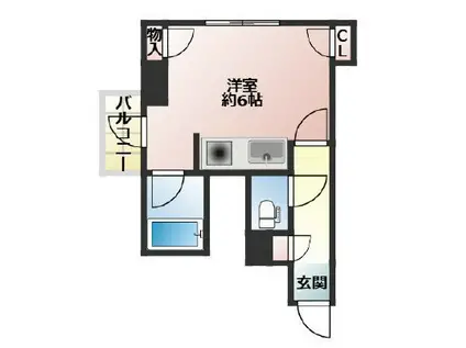 グレイス山手(1K/4階)の間取り写真