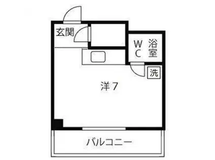 カサベラ花隈(1K/7階)の間取り写真