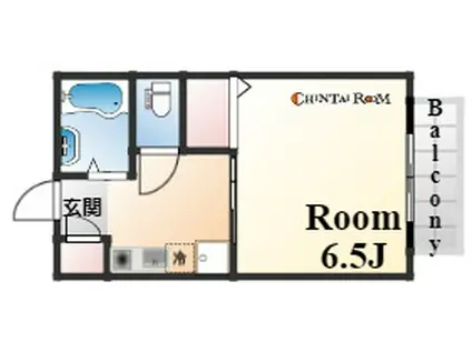 コージネス摩耶B棟(1K/1階)の間取り写真