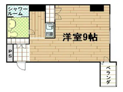 ネオアージュ神戸元町(ワンルーム/3階)の間取り写真