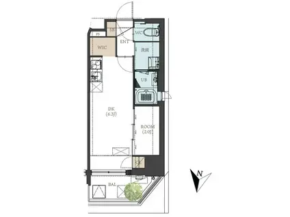 ネクストステージ神戸元町(1DK/3階)の間取り写真