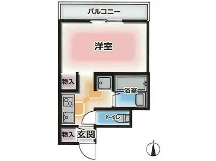 普茶マンション(1K/1階)の間取り写真