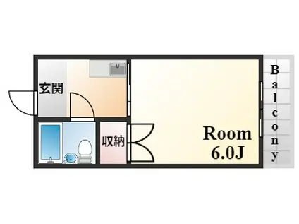 アクティ本山(1K/1階)の間取り写真