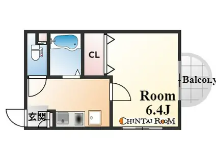 リバーサイドアベニュー2(1K/2階)の間取り写真