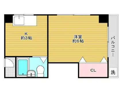 さくらマンション(1K/3階)の間取り写真