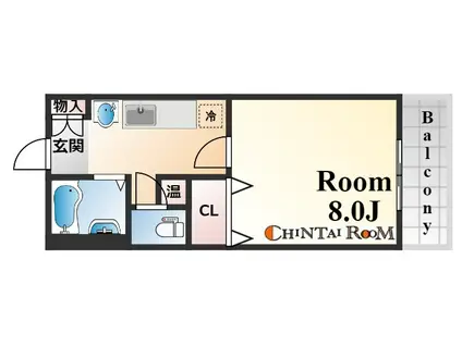 SANKOガルフタワー(1K/8階)の間取り写真